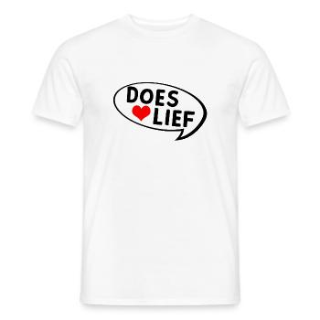 Doeslief Sweet Message Heart - T-shirt homme - blanc - Devant - AI Model Male 178 dark (178cm)