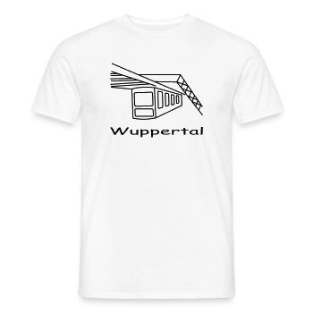 schwebebahn wuppertal - Männer T-Shirt - Weiß - Vorne - AI Model Male 178 dark (178cm)