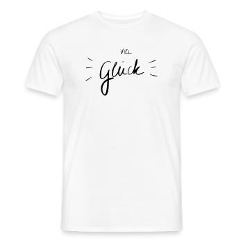 Viel Glück - Männer T-Shirt - Weiß - Vorne - AI Model Male 178 dark (178cm)