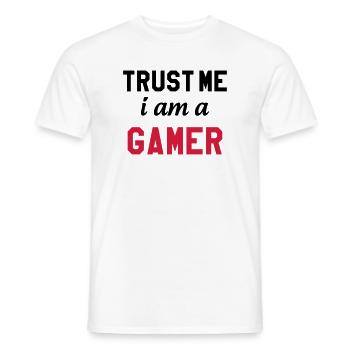 Gamer / Gaming - T-shirt homme - blanc - Devant - AI Model Male 178 dark (178cm)