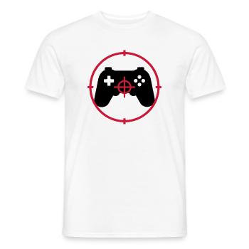 Gamer / Gaming - T-shirt homme - blanc - Devant - AI Model Male 178 dark (178cm)