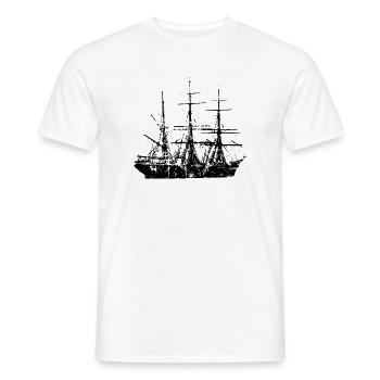 Segelschiff Segel Design (Vintage Schwarz) - Männer T-Shirt - Weiß - Vorne - AI Model Male 178 dark (178cm)