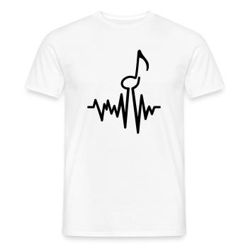 musique - T-shirt homme - blanc - Devant - AI Model Male 178 dark (178cm)