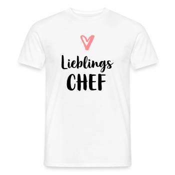 Lieblings Chef Herz Geschenk - Männer T-Shirt - Weiß - Vorne - AI Model Male 178 dark (178cm)