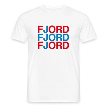 FJORD Norwegische Flagge Norway Norwegen - Männer T-Shirt - Weiß - Vorne - AI Model Male 178 dark (178cm)