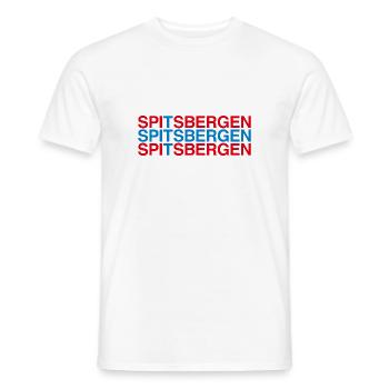 Spitsbergen Norwegian Flag - Norway - Men's T-Shirt - white - Front - AI Model Male 178 dark (178cm)