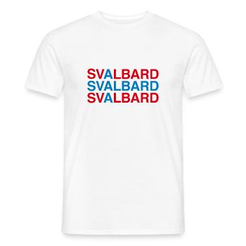 SVALBARD Norvège Norvège Drapeau norvégien - T-shirt homme - blanc - Devant - AI Model Male 178 dark (178cm)