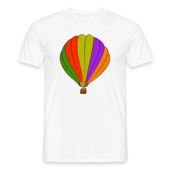 hot air balloon - Men's T-Shirt - white - Front - AI Model Male 178 dark (178cm)
