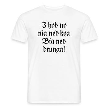 Biertrinker Bayerischer Bier Spruch - Männer T-Shirt - Weiß - Vorne - AI Model Male 178 dark (178cm)