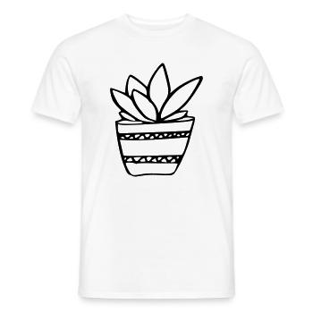 Plante - T-shirt homme - blanc - Devant - AI Model Male 178 dark (178cm)