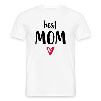 best Mom I Herz Geschenk Mama Mutter Mutti Mami - Männer T-Shirt - Weiß - Vorne - AI Model Male 178 dark (178cm)