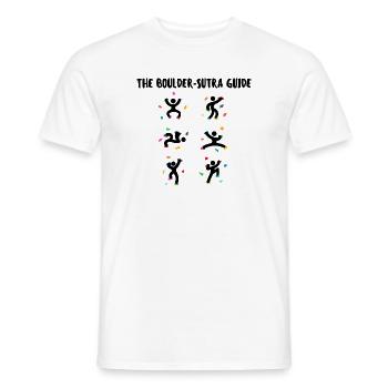 Boulder Climbing Mountaineering Funny Saying Humor - Men's T-Shirt - white - Front - AI Model Male 178 dark (178cm)