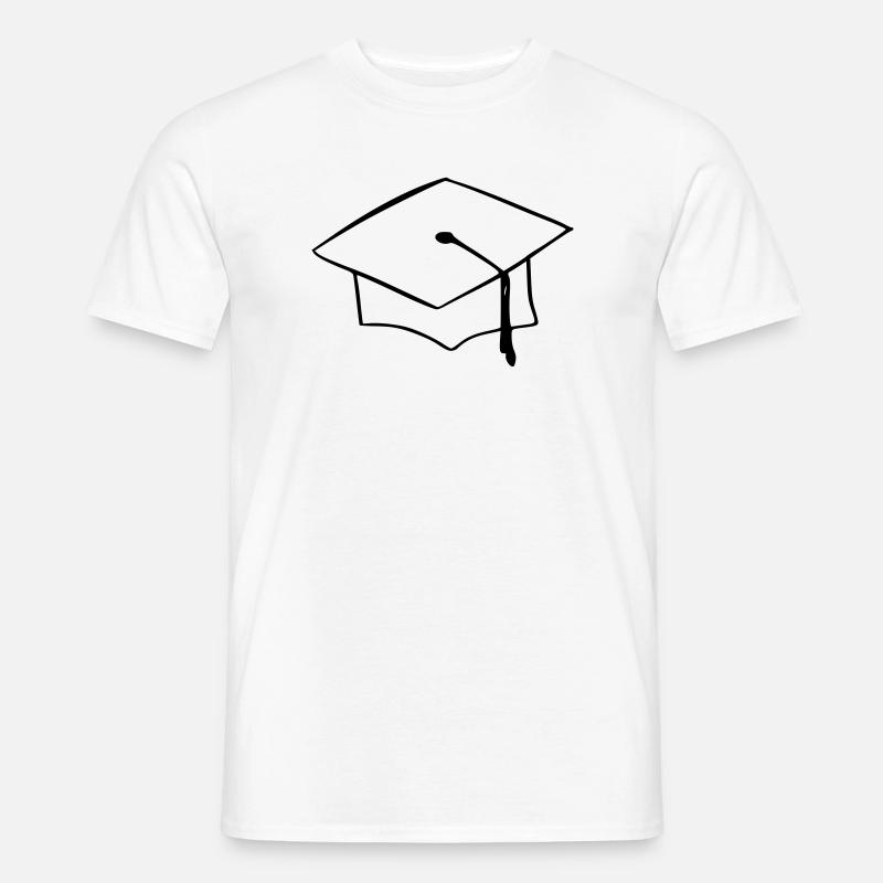 Abschlusshut - Männer T-Shirt - Weiß