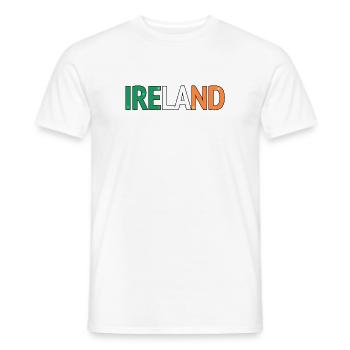Irland Farbblock Typografie - Männer T-Shirt - Weiß - Vorne - AI Model Male 178 dark (178cm)