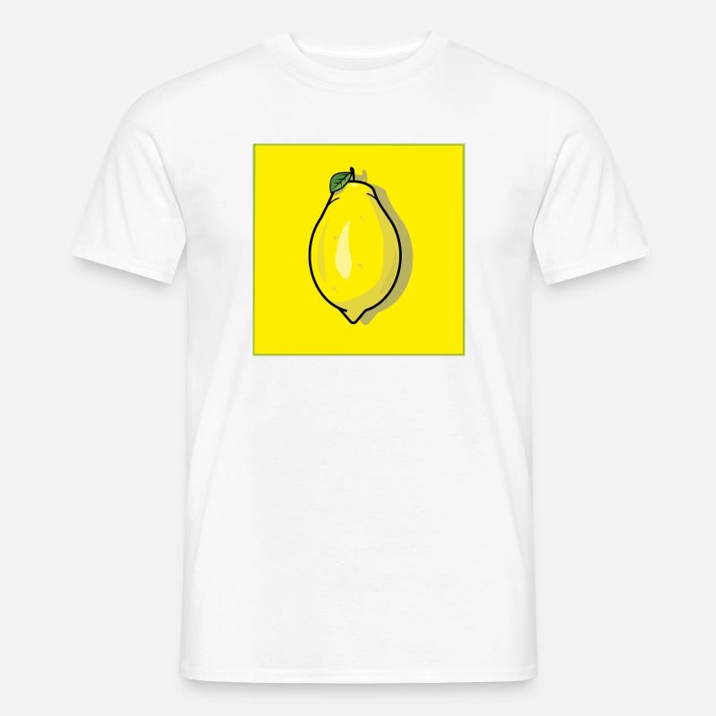Zitrone Zitrone - Männer T-Shirt - Weiß