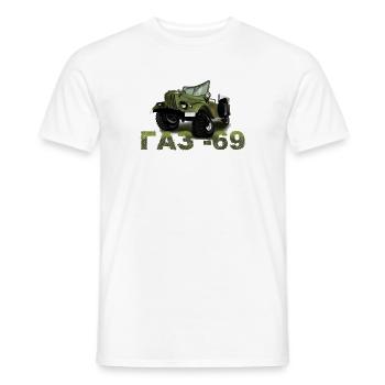 GAZ 69 - T-shirt homme - blanc - Devant - AI Model Male 178 dark (178cm)