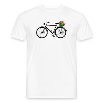 vélo - T-shirt homme - blanc - Devant - AI Model Male 178 dark (178cm)