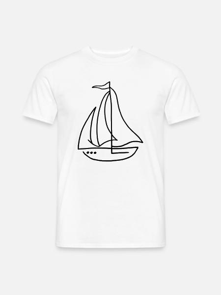 Sailboat sailing ship - Men's T-Shirt - white