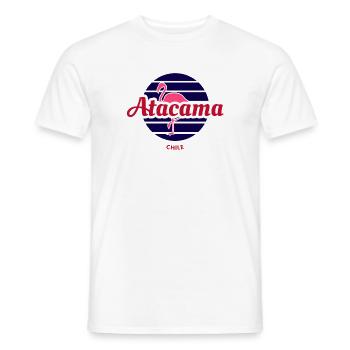 Atacama Chile Flamingo Desert Travel T Shirt - Men's T-Shirt - white - Front - AI Model Male 178 dark (178cm)