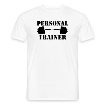 personal trainer - Men's T-Shirt - white - Front - AI Model Male 178 dark (178cm)
