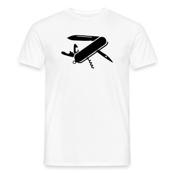 army knife - Men's T-Shirt - white - Front - AI Model Male 178 dark (178cm)