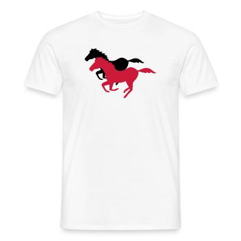 horse - Men's T-Shirt - white - Front - AI Model Male 178 dark (178cm)