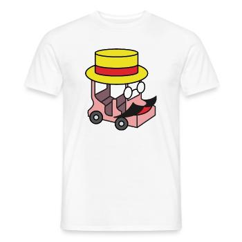 Chapeau Claque - T-shirt homme - blanc - Devant - AI Model Male 178 dark (178cm)