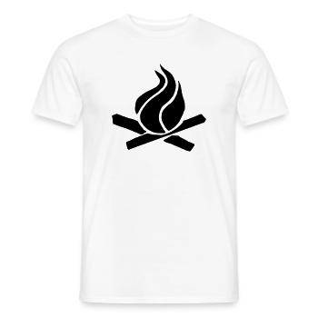 grill flamme bois - T-shirt homme - blanc - Devant - AI Model Male 178 dark (178cm)
