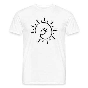 cable solaire Électromobilité Énergie durable - T-shirt homme - blanc - Devant - AI Model Male 178 dark (178cm)
