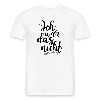 I Wars Not The Was Already So Ironic Sarcasm - Men's T-Shirt - white - Front - AI Model Male 178 dark (178cm)