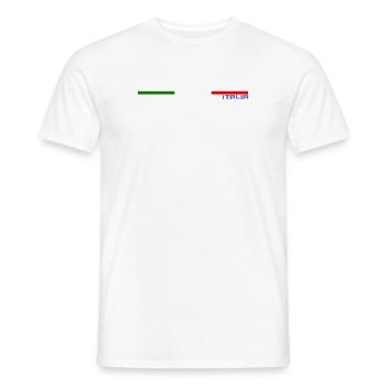 ITALIA FLAG - Men's T-Shirt - white - Front - AI Model Male 178 dark (178cm)