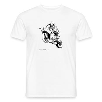 bike - T-shirt homme - blanc - Devant - AI Model Male 178 dark (178cm)
