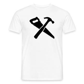 gereedschap - Heren T-shirt - wit - Voor - AI Model Male 178 dark (178cm)