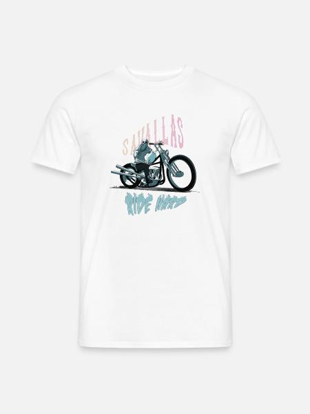 Raide Hard dark background - Männer T-Shirt - Weiß