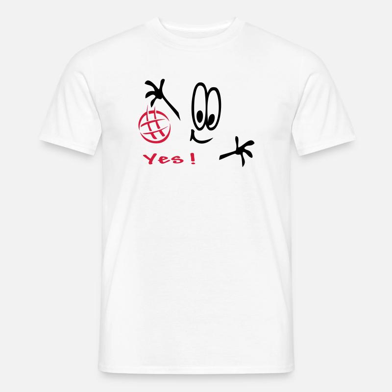 Handball, Comic, Sport - Männer T-Shirt - Weiß