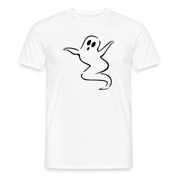 gespenst geist halloween - Männer T-Shirt - Weiß - Vorne - AI Model Male 178 dark (178cm)
