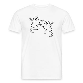 gespenster geist halloween - Männer T-Shirt - Weiß - Vorne - AI Model Male 178 dark (178cm)