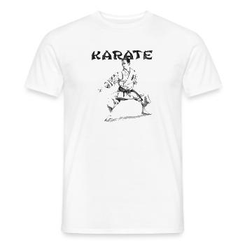 karate - T-shirt homme - blanc - Devant - AI Model Male 178 dark (178cm)