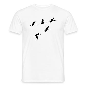 crane - Men's T-Shirt - white - Front - AI Model Male 178 dark (178cm)