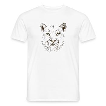 Wildkatze - Männer T-Shirt - Weiß - Vorne - AI Model Male 178 dark (178cm)