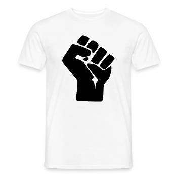 poing - T-shirt homme - blanc - Devant - AI Model Male 178 dark (178cm)