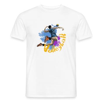 volleyball - Men's T-Shirt - white - Front - AI Model Male 178 dark (178cm)