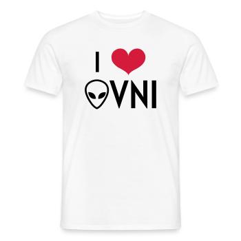 Ovni Ufo Extraterrestre Espace Geek Planète - T-shirt homme - blanc - Devant - AI Model Male 178 dark (178cm)