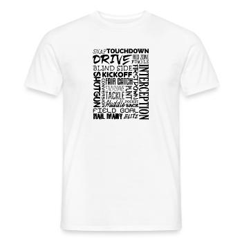 Déclarations de football américain Motivation Cool - T-shirt homme - blanc - Devant - AI Model Male 178 dark (178cm)