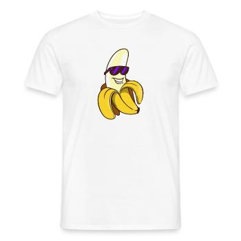 Coole Banane Obst Frucht Süß Comic Lustig Witzig - Männer T-Shirt - Weiß - Vorne - AI Model Male 178 dark (178cm)