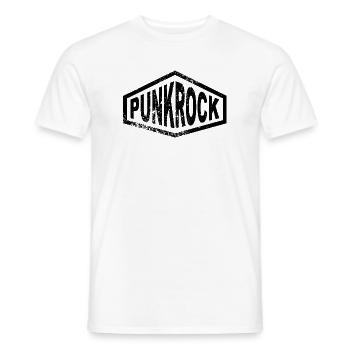 punkrock - Männer T-Shirt - Weiß - Vorne - AI Model Male 178 dark (178cm)