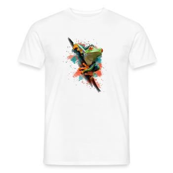 Frog - Men's T-Shirt - white - Front - AI Model Male 178 dark (178cm)