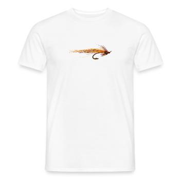 fly fishing hook - T-shirt homme - blanc - Devant - AI Model Male 178 dark (178cm)