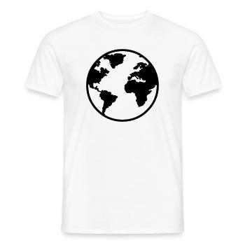 Erdkugel - Männer T-Shirt - Weiß - Vorne - AI Model Male 178 dark (178cm)