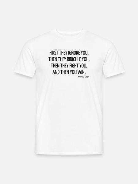 Zitat / Liebe / Leben / Glück / Philosophie - Mænd T-shirt - hvid
